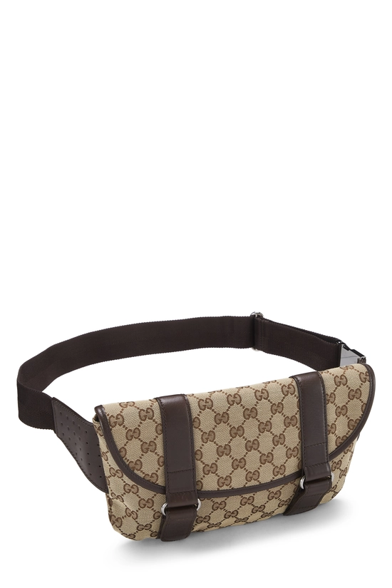 Brown Original GG Canvas Double Strap Waist Pouch, , large image number 1