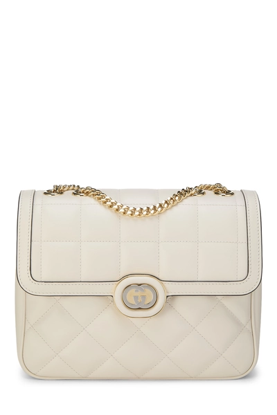 Gucci White Calfskin Deco