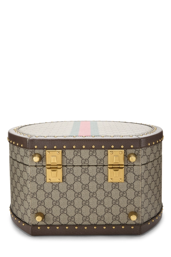 Brown GG Supreme Canvas Savoy Hat Box, , large image number 4
