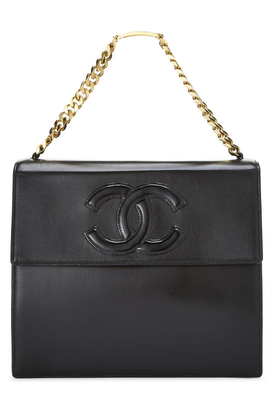 Chanel Black Lambskin 'CC' Flap Handbag Q6B4RA1IKB000