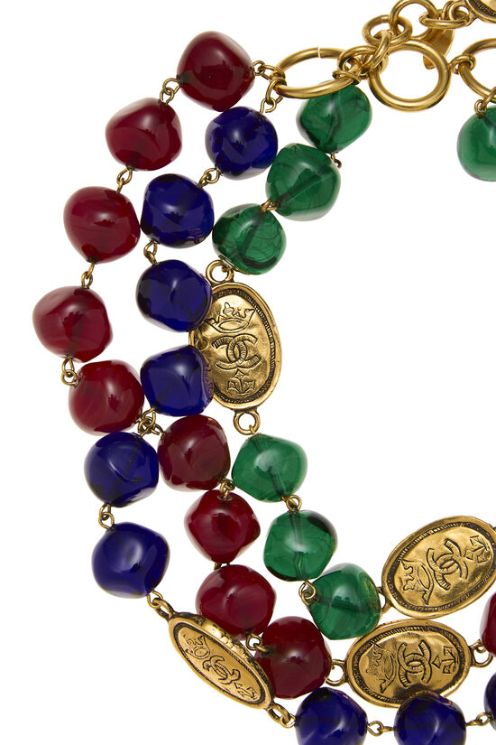 Gold Gripoix Multi-Strand Necklace, , large image number 1