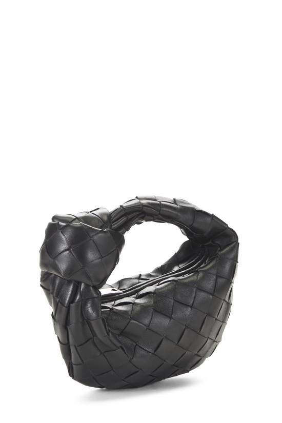 Black Intrecciato Leather Candy Jodie, , large image number 1