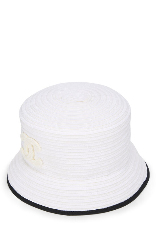 White 'CC' Bucket Hat, , large image number 1