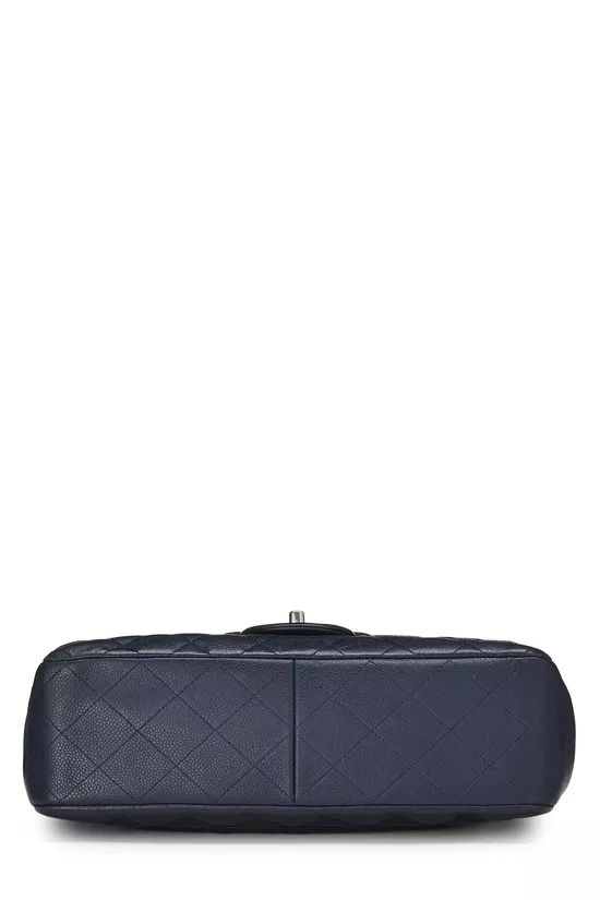 Navy Quilted Caviar New Classic Double Flap Jumbo, , large image number 4