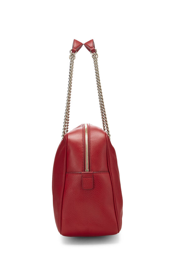 Red Leather Soho Chain Shoulder Bag, , large image number 3