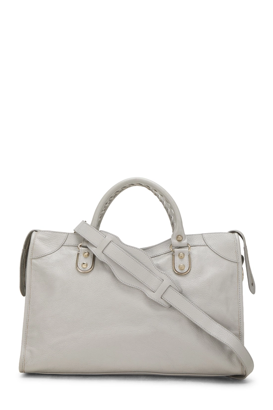 Grey Chevre Metallic Edge Classic City Bag, , large image number 3