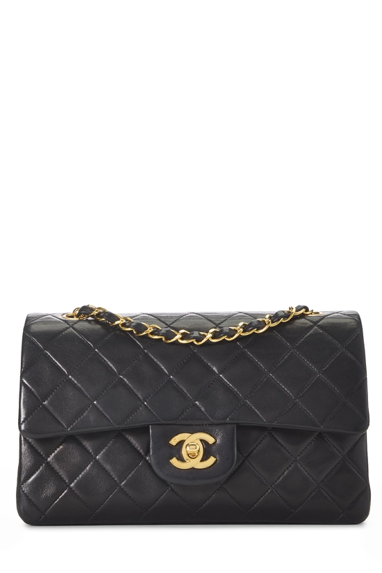 Black Quilted Lambskin Classic Double Flap Medium, , large image number 0