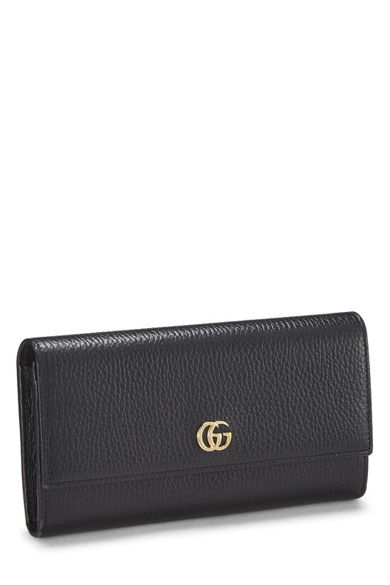 Black Leather GG Continental Wallet, , large image number 1