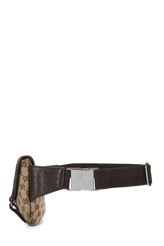 Brown Original GG Canvas Double Strap Waist Pouch, , large image number 2
