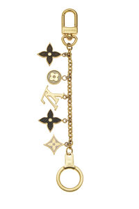161 - Louis Vuitton Gold Fleur De Monogram Bag Charm and Chain Extender