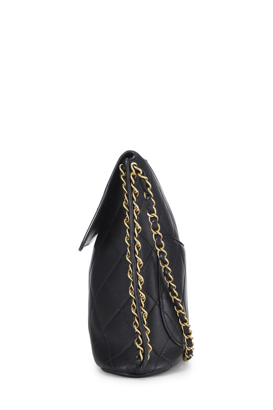 Black Calfskin Chain Flap Bag, , large image number 2