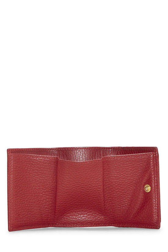 Red Leather 'GG' Marmont Wallet Small, , large image number 3