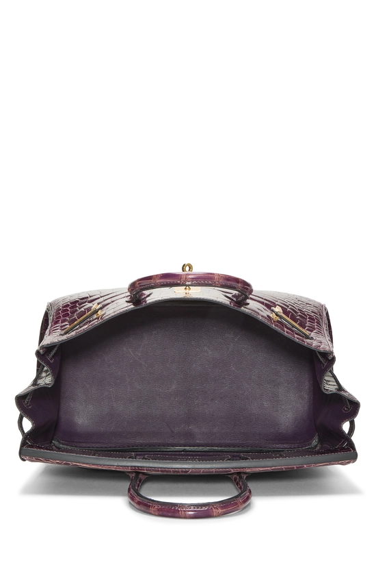 Amethyst Crocodile Porosus Birkin 35, , large image number 5