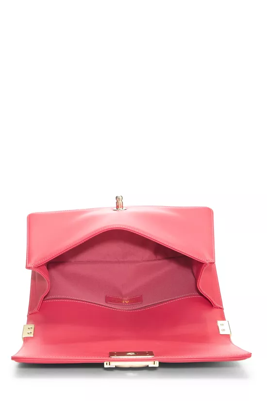 Pink Chevron Calfskin Boy Bag Medium, , large image number 5