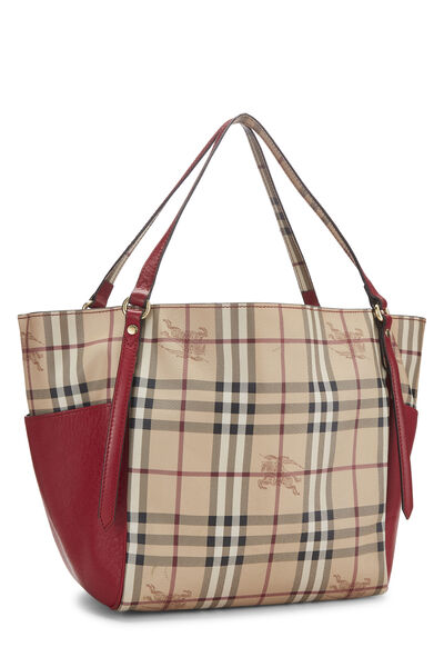 Red Haymarket Check Canterbury Panels Tote Small, , large