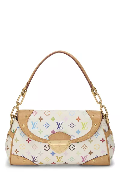 Takashi Murakami x Louis Vuitton White Monogram Multicolore Beverly MM