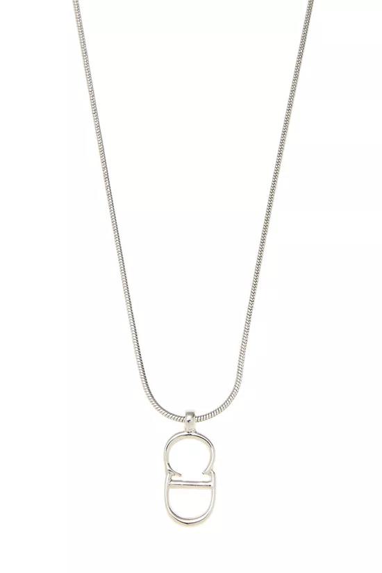 Silver 'CD' Necklace, , large image number 1