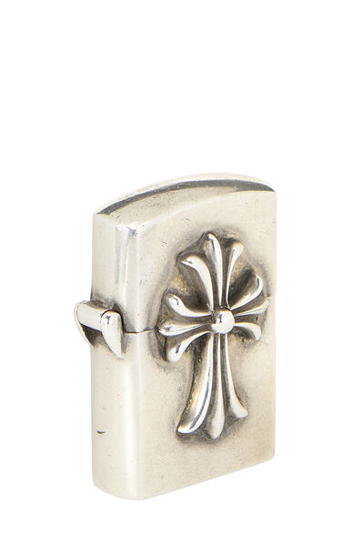 Sterling Silver Cross Zippo Lighter , , large