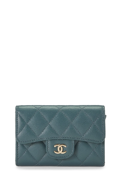 Green Caviar Classic Flap Card Holder