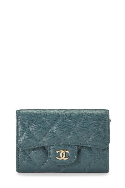 Green Caviar Classic Flap Card Holder