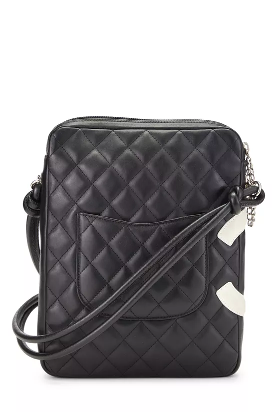 Black Quilted Calfskin Cambon Shoulder Bag, , large image number 3
