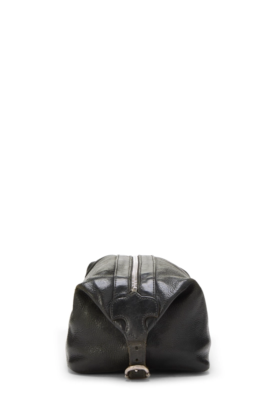 Black Leather Toiletry Pouch, , large image number 2
