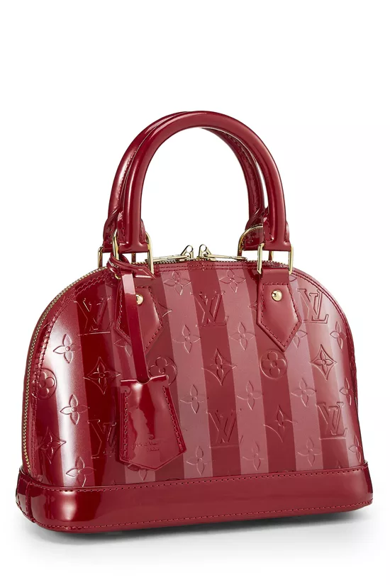 Red Monogram Vernis Rayures Alma BB, , large image number 1