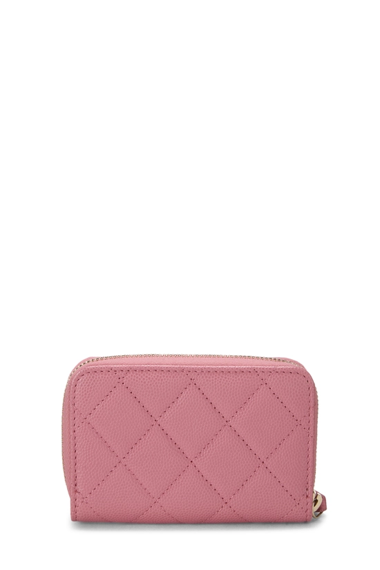 Pink Caviar Zip Around Coin Purse, , large image number 2