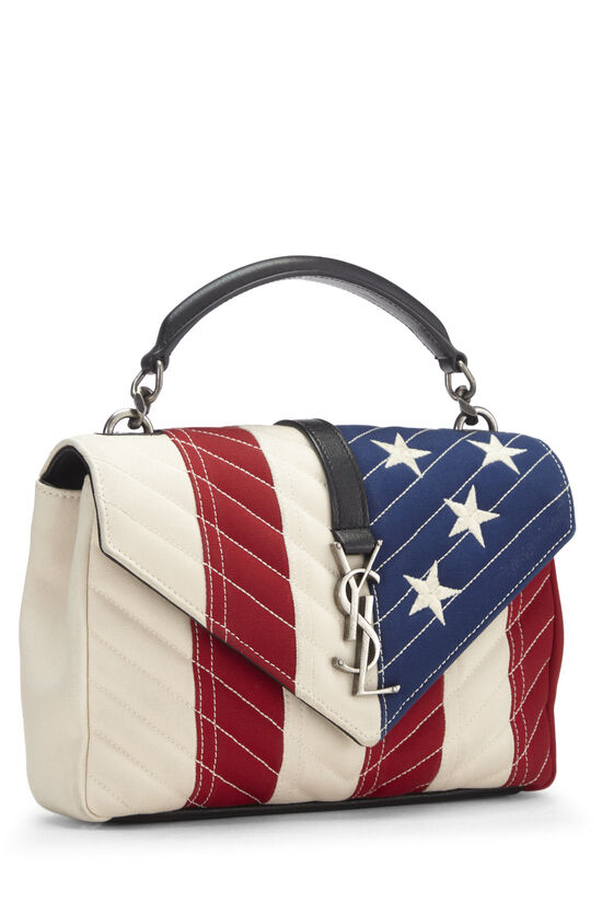 American Flag Chevron Canvas College Bag Medium, , large image number 4