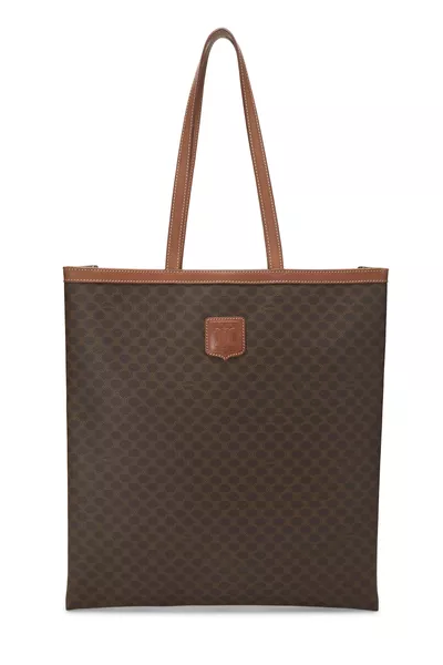 Brown Coated Canvas Macadam Tote