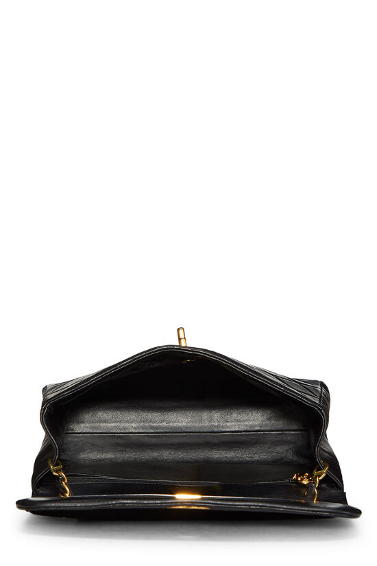 Black Quilted Lambskin 'CC' Square Shoulder Bag, , large image number 7