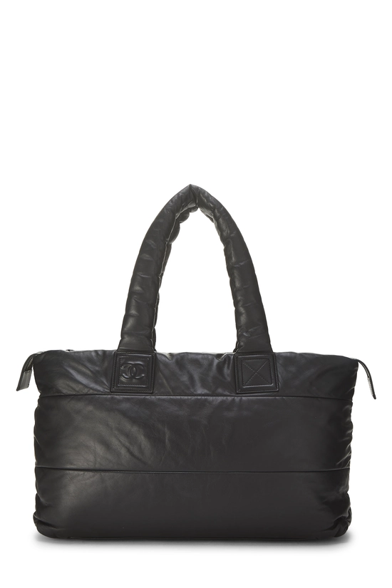 Black Lambskin Reversible Coco Cocoon Tote XL, , large image number 0