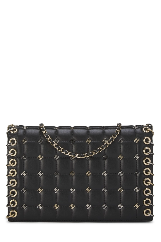 Black Calfskin Punk Chain Bag, , large image number 0