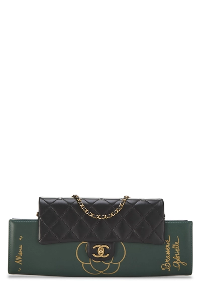 Chanel Green Lambskin Brasserie Gabrielle Menu Clutch