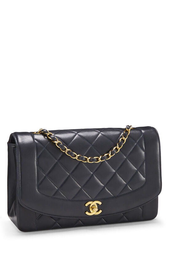 Chanel Black Quilted Lambskin Diana Flap Small Q6B0MW1IN0008