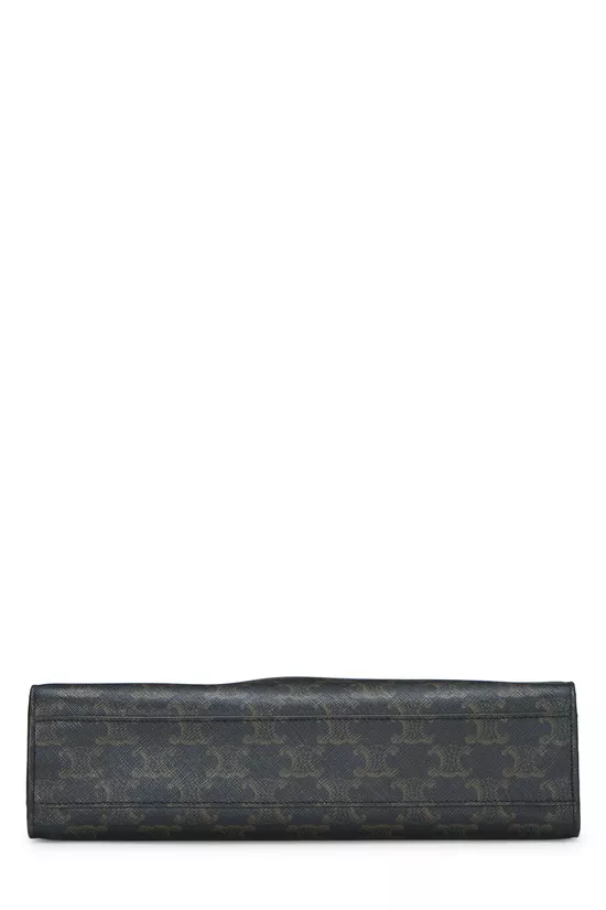 Brown Triomphe Coated Canvas Vertical Tote Small, , large image number 4