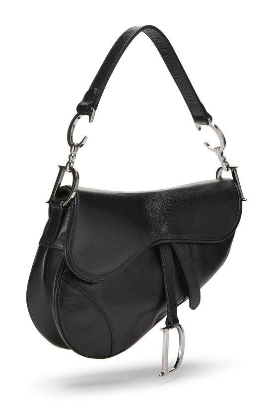 Black Leather Saddle Bag, , large image number 1
