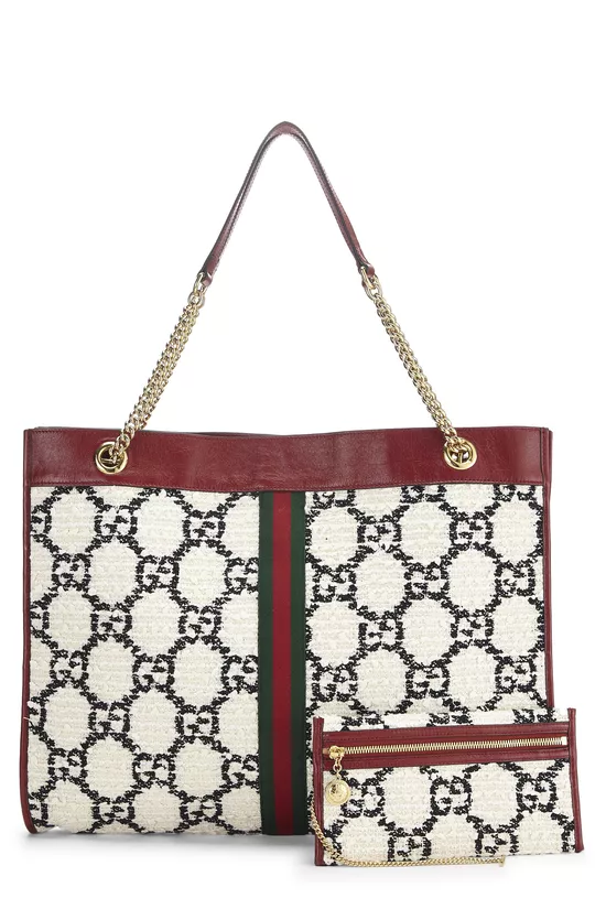 Multicolor Tweed Web Rajah Tote Large, , large image number 3