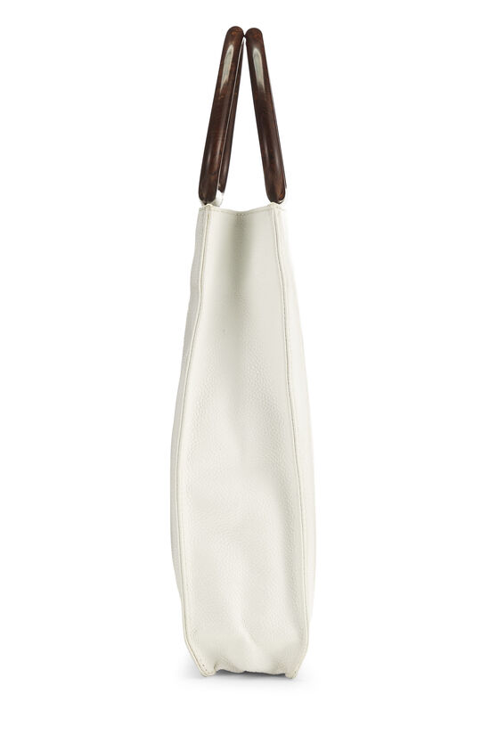 White Caviar Wooden Top Handle Bag, , large image number 2