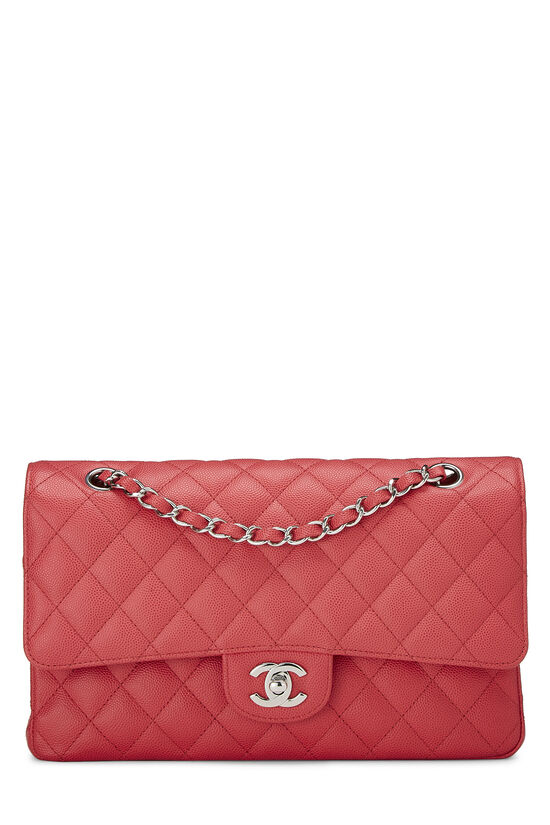 Pink Quilted Caviar Classic Double Flap Medium, , large image number 1