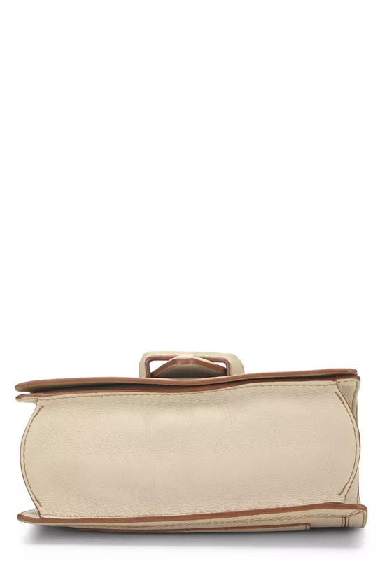 Beige Calfskin Leather Barcelona Soft Bag Medium, , large image number 4