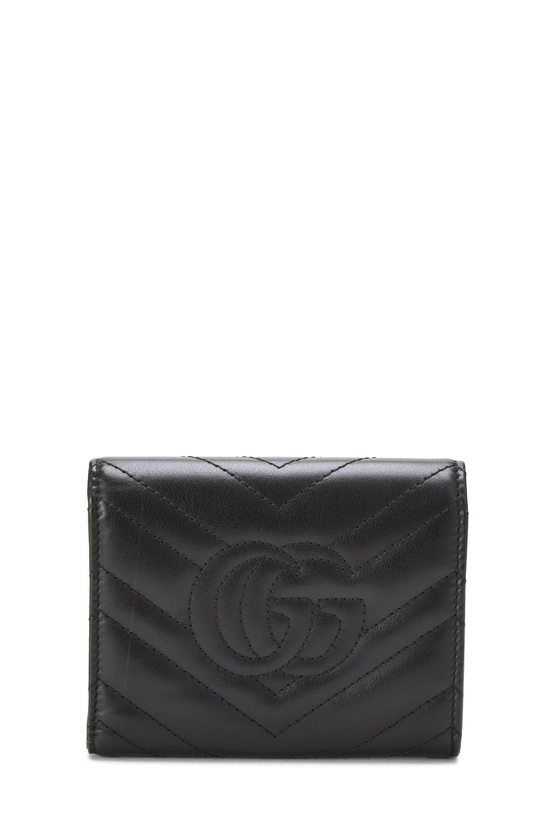 Black Leather GG Marmont Wallet Small, , large image number 2