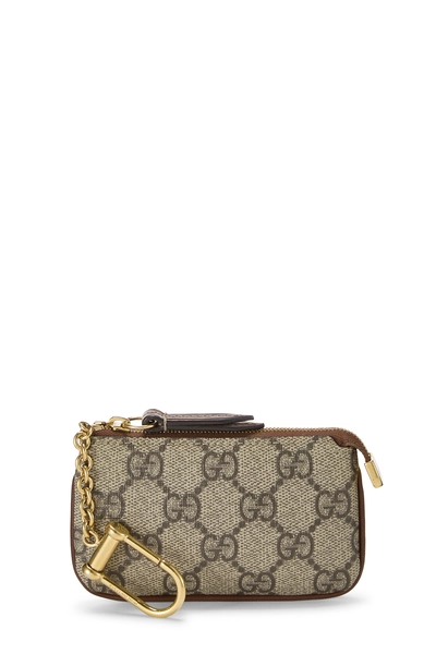 Brown GG Supreme Canvas Key Case