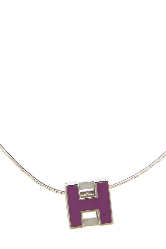 Purple Silver Cage d'H Necklace, , large image number 1