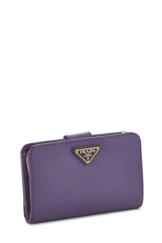 Pre-Owned Purple Saffiano Snap Compact Wallet QNA21T3RUB003