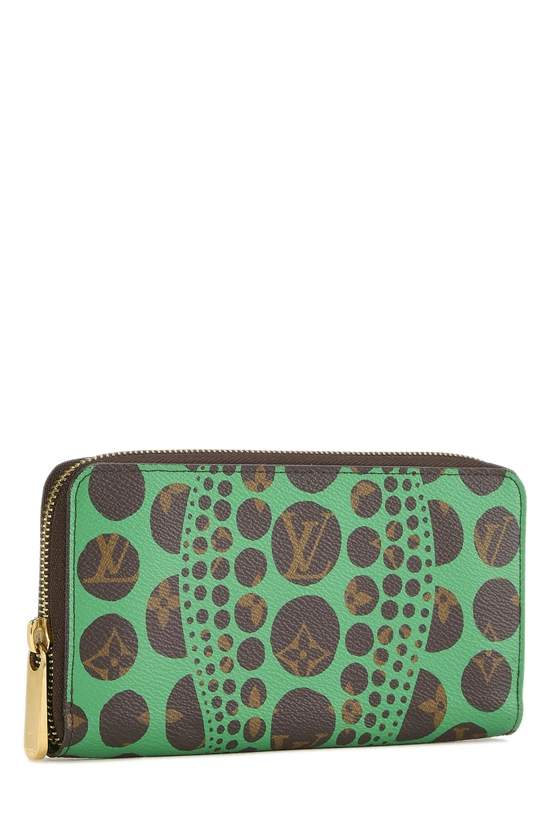Yayoi Kusama x Louis Vuitton Green Dots Monogram Zippy Wallet, , large image number 1