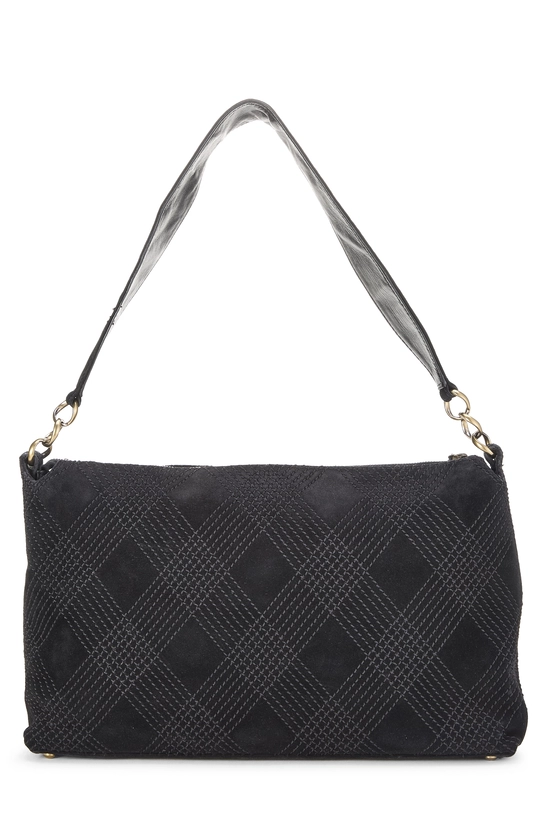 Black Suede Shoulder Bag, , large image number 3