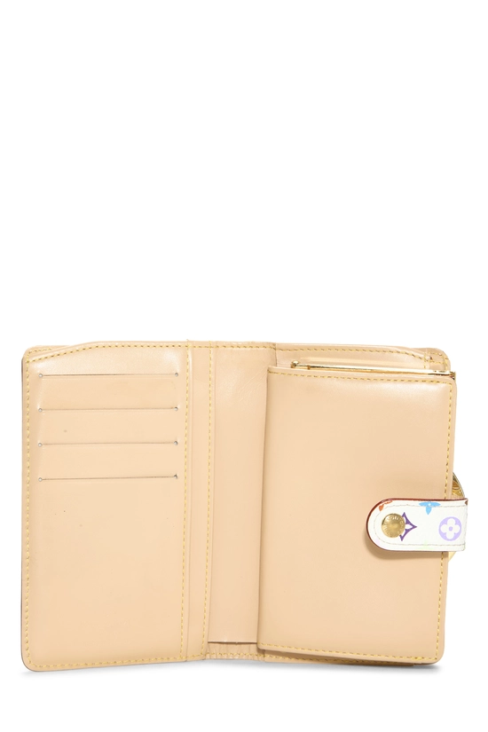 Takashi Murakami x Louis Vuitton White Monogram Multicolore Porte-Monnaie Viennois Wallet, , large image number 3