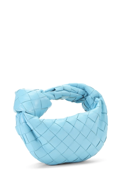 Blue Intrecciato Leather Candy Jodie, , large