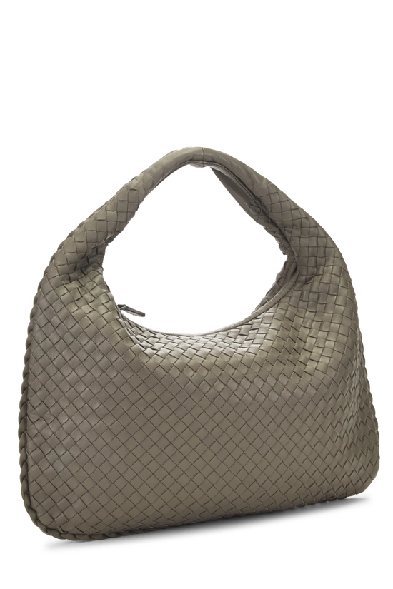 Grey Intrecciato Veneta Hobo Medium, , large image number 1